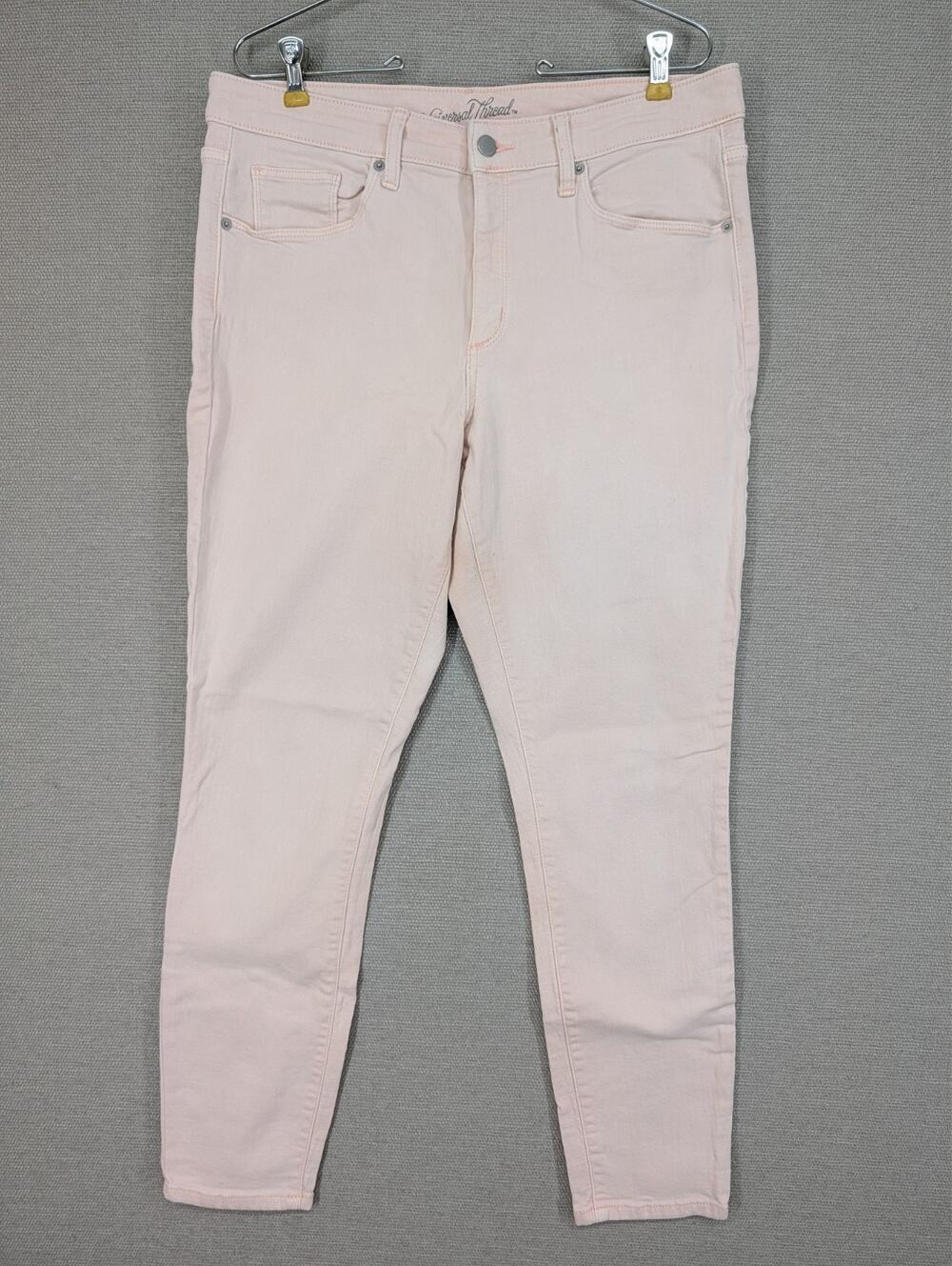 Universal Thread Pink Jeans Size 14/32R High Rise Skinny Stretch -0826H73